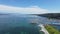 Aeial view over Lake Geneva in Switzerland