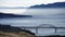 Aeiral View Columbia River Wanapum Lake Highway Crossing Vantage Washington