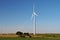 Aeolian generators over the prairie in Castilla La Mancha in Spain.