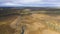 Aerail view to the autumn colored swampy floodplain