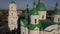 Aerail view to Cathedral Nativity Blessed Virgin in Kozelets, Chernihiv region, Ukraine