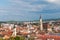 Aeral view over Cluj-Napoca, Romania