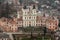 Aeral view to Jesuit Monastery and Seminary, Kremenets, Ukraine