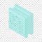 Aerated block icon, isometric 3d style