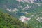 Aereal  view of Lake Mangup in Crimea on summer day