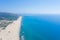 Aereal view of an untouched Patara Beach in Antalya,Turkey.