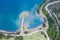 Aeria View  of High Island Reservoir, Hong Kong Geological Park, outdoor, daytime