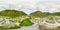 Aerial 360vr drone panorama Laerdalsoyri Norway