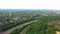 Aerial 4k view. autobahn in Germany Duisburg