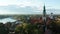 Aerial 4K view of Szentendre, Hungary