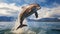 Aerial Acrobatics: Dolphins in Mid-Jump