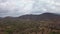 Aerial of African Countryside as Large Bird Flies Into Frame