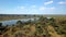 Aerial african river landscape in Nambwa Namibia