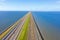 Aerial from the Afsluitdijk in the north of the Netherlands