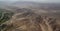 Aerial airplane panoramic view to Nazca plateau with geoglyph lines , Ica, Peru