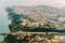 Aerial Airplane View Of Lisbon City