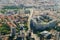 Aerial Airplane View Of Lisbon City