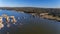 Aerial. Ajuda Bridge crosses the Guadiana River. In Elvas Badajoz.