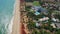 Aerial. Amazing summer beaches of Falesia, the Portuguese coast. Aerial view, drone shooting. Algarve Vilamoura.