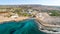 Aerial Ammos tou Kambouri beach, Ayia Napa, Cyprus