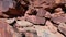 Aerial ancient Indian rock art petroglyphs pan Utah 4K