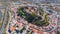 Aerial. Ancient walls of the military settlement of the castle Castro Marim