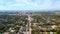 Aerial approach Downtown sarasota FL USA