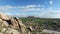 Aerial Arizona Boulders fly alongside