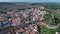 Aerial around view of medieval town Obidos