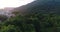 Aerial ascending view of sunset across Kata and Karon beaches