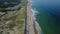 Aerial of Atlantic Ocean and Beach on Cape Cod, MA