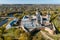 Aerial autumn view of Monastery of the Bare Carmelites in Berdichev, Ukraine