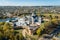 Aerial autumn view of Monastery of the Bare Carmelites in Berdichev, Ukraine