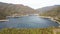 Aerial Autumn view of Vacha (Antonivanovtsi) Reservoir, Bulgaria