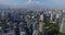 Aerial: Bangkok with a bird`s eye view. Business center and traffic.