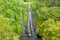 Aerial from Banyumala Twin Waterfalls in Bali Indonesia