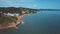 Aerial, Bay Of Islands seaside, Paihia New Zealand 4k Color Graded