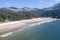 Aerial of Beach Along Oregon Coastline