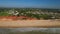 Aerial. Beach Garrao shores Vale de Lobo filmed from the sky.