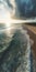 Aerial Beach Photography With Golden Light And Multilayered Realism