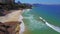 Aerial of Beaches of Ipanema & Copacabana in Rio de Janeiro Brazil