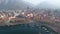 Aerial beautiful morning cityscape of Lecco town, Lombardy, Italy, Europe