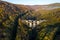 Aerial beautiful view of the Kursunlugerme Aqueduct Bridge near Gumuspinar village, Catalca, Istanbul.