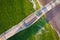 Aerial of Belmar Beach Pier New Jersey