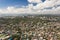 Aerial of BF Paranaque, and Alabang skyline in background. It is the largest subdivision in Asia. A suburb of middle class