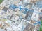 Aerial Bird Eye View Of a Construction Site Building Cranes Looking Down Industrial Machinery Area around Residential Urban