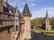 Aerial bird Eye view of De Haar castle, Netherlands