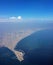 Aerial bird view of `La Punta` in Callao district