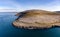 Aerial birds eye view of the burren national park. scenic tourism site