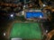 Aerial birdâ€™s eye view of the outdoor hockey field